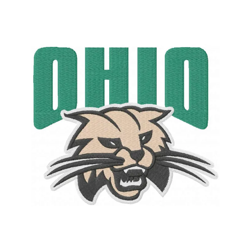 Ohio University Logo embroidery design showcasing the university emblem ideal for stitching on apparel and accessories.