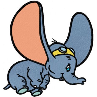 Dumbo first fly embroidery design - Embroidery Design
