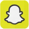 Snapchat logo embroidery design featuring the iconic ghost emblem, perfect for stitching on apparel and accessories.