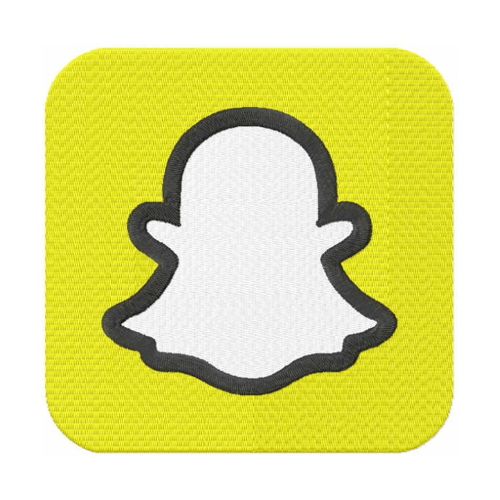 Snapchat logo embroidery design - Embroidery Design