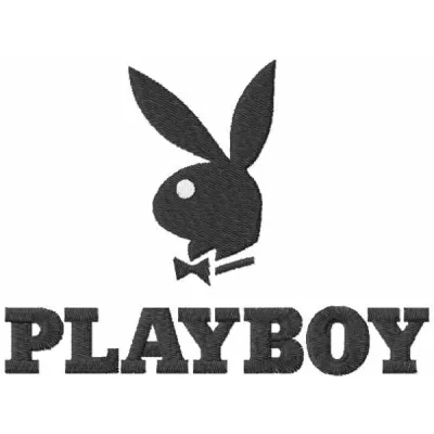 Preview of Playboy logo 2 embroidery design, showcasing a creative pattern for stitching on apparel and accessories.
