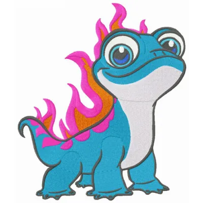 Fire spirit embroidery design showcasing vibrant flames, perfect for adding flair to t-shirts and hoodies.