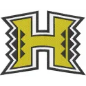 University of Hawaii embroidery design showcasing vibrant colors and intricate details for college sports enthusiasts.