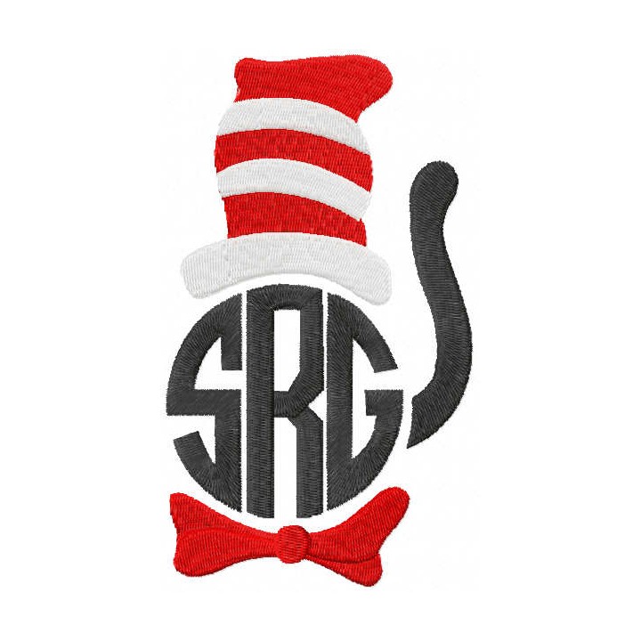 Cat in the hat srg embroidery design - Embroidery Design