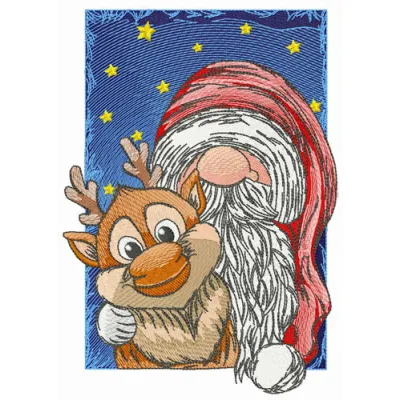 Preview of a whimsical Christmas wizards embroidery design featuring enchanting motifs for festive stitching projects.