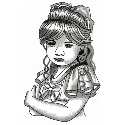 Preview of 'My Childhood' embroidery design featuring whimsical elements for girls and women.