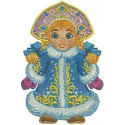Snegurka embroidery design showcasing a festive Christmas motif, ideal for holiday-themed projects.