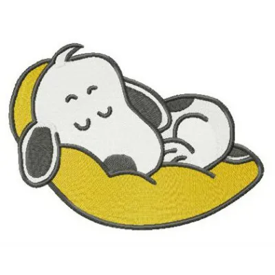Sweet dreams Snoopy embroidery design featuring the beloved character, perfect for stitching on blankets or pillows.