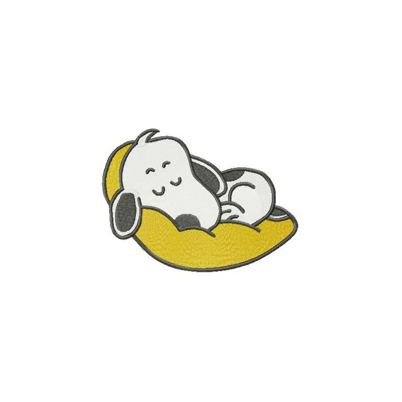 Sweet dreams Snoopy embroidery design featuring the beloved character, perfect for stitching on blankets or pillows.