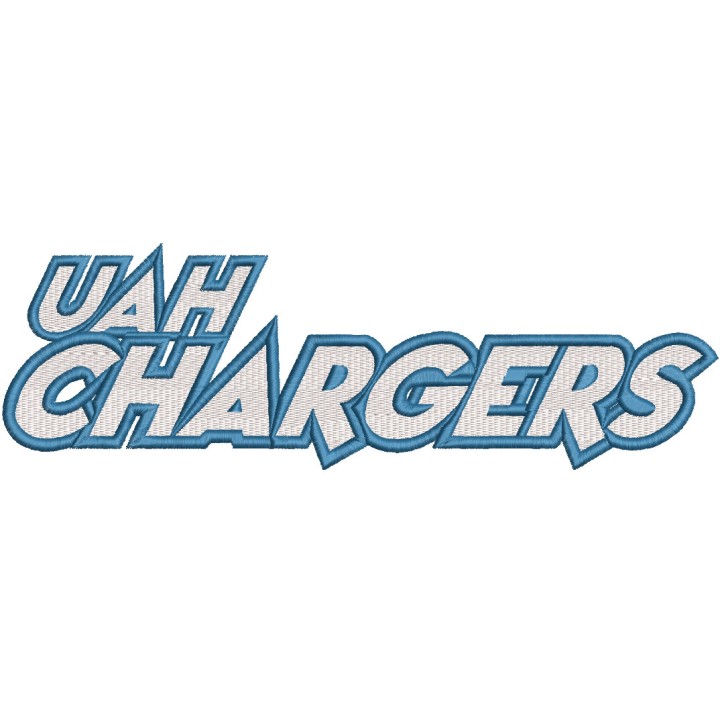 Alabama-Huntsville Chargers wordmark logo embroidery design - Embroidery Design