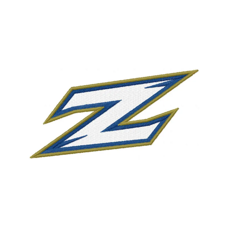Akron Zips Primary Logo embroidery design showcasing the team's official logo for stitching on apparel and accessories.