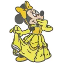 Minnie Belle embroidery design featuring a whimsical Mickey Mouse motif, ideal for embellishing apparel and accessories.