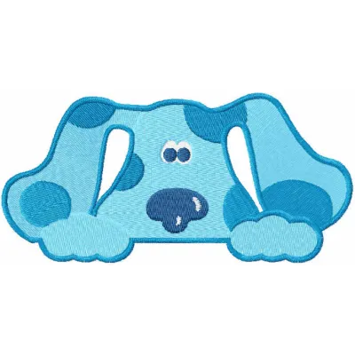 Preview of Hiding Blues Clues embroidery design featuring playful characters for creative stitching projects.