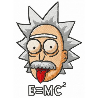Rick E = mc2 embroidery design - Embroidery Design