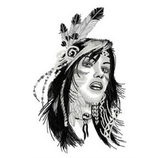 Native American teen embroidery design - Embroidery Design