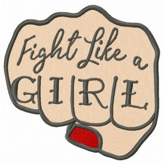 Fight like a girl fist embroidery design - Embroidery Design