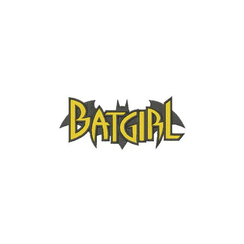 Batgirl silhouette embroidery design featuring a striking outline, ideal for stitching on apparel and accessories.