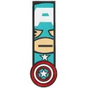 Captain America chibi bookmark embroidery design featuring a cute, stylized superhero character.