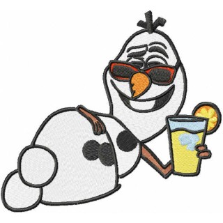 Olaf on the beach embroidery design - Embroidery Design