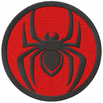 Spider Man Logo embroidery design showcasing a bold and dynamic spider motif for creative stitching projects.