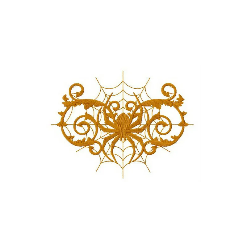Preview of hidden spider embroidery design, perfect for Halloween projects like t-shirts and tote bags.