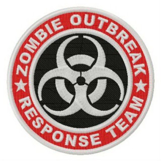 Zombie Outbreak Response Team logo embroidery design - Embroidery Design
