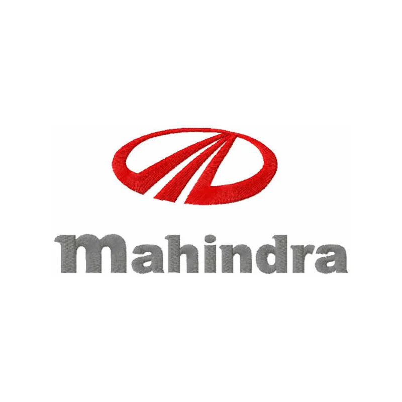 Embroidery design of the Mahindra logo, ideal for auto enthusiasts and stitching on caps or jackets.