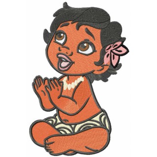 Baby Moana embroidery design - Embroidery Design