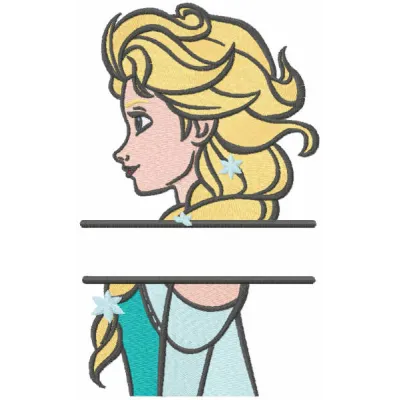 Anna monogram embroidery design inspired by Frozen, showcasing elegant lettering for personalized stitching projects.