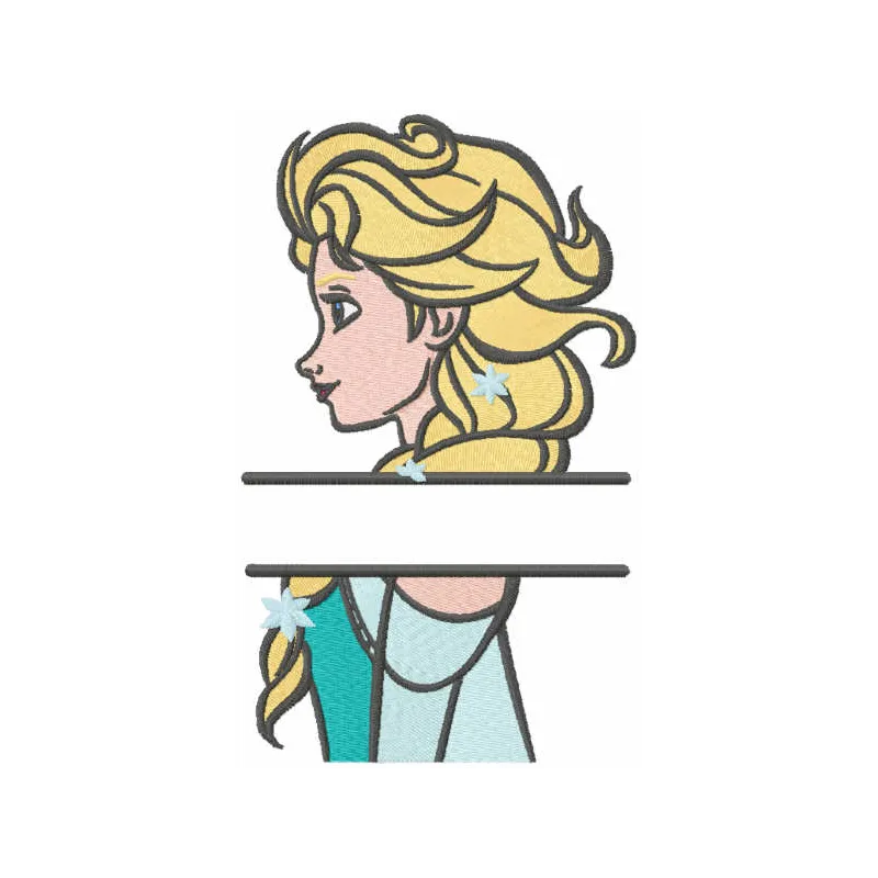 Anna monogram embroidery design inspired by Frozen, showcasing elegant lettering for personalized stitching projects.