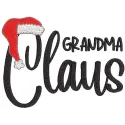 Preview of the Grandma Claus embroidery design, showcasing a festive pattern for Christmas projects.
