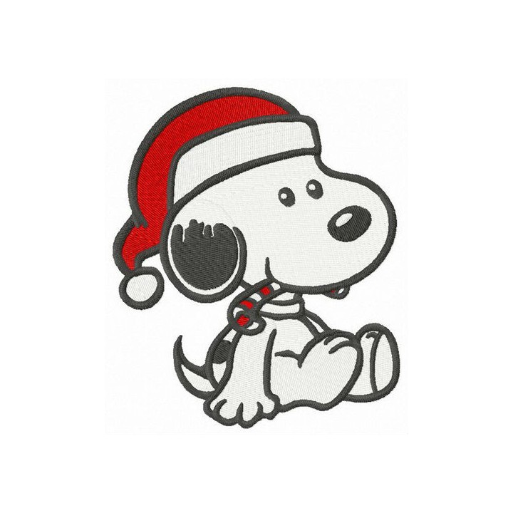 Snoopy's first Christmas embroidery design - Embroidery Design