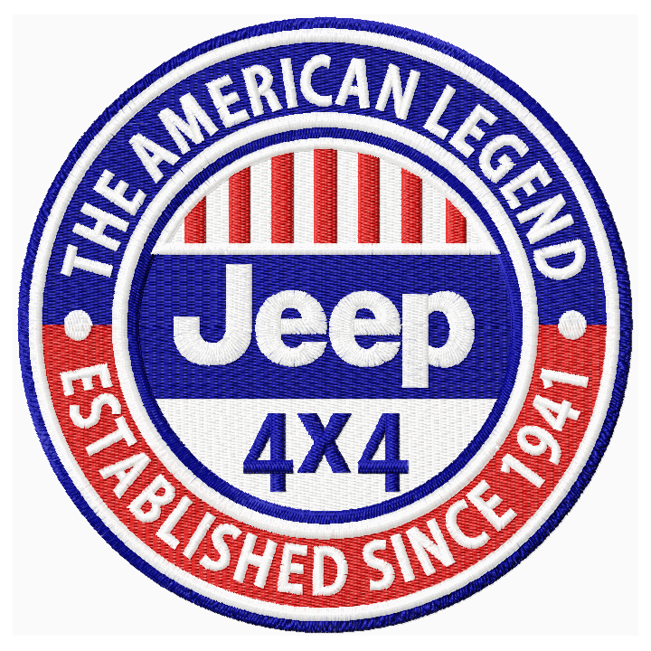 Jeep 4 x 4 logo embroidery design - Embroidery Design