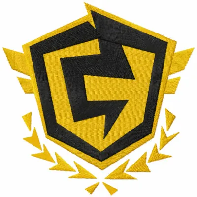 Fortnite FNCS 2020 embroidery design featuring vibrant, dynamic patterns for stitching on various items.
