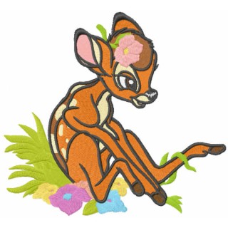 Among the flowers embroidery design - Embroidery Design