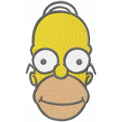 Just Homer embroidery design featuring the iconic character from The Simpsons, ideal for stitching on various fabric items.
