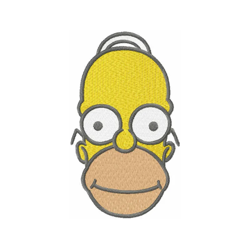 Just Homer embroidery design featuring the iconic character from The Simpsons, ideal for stitching on various fabric items.