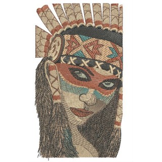 Indian beauty embroidery design - Embroidery Design