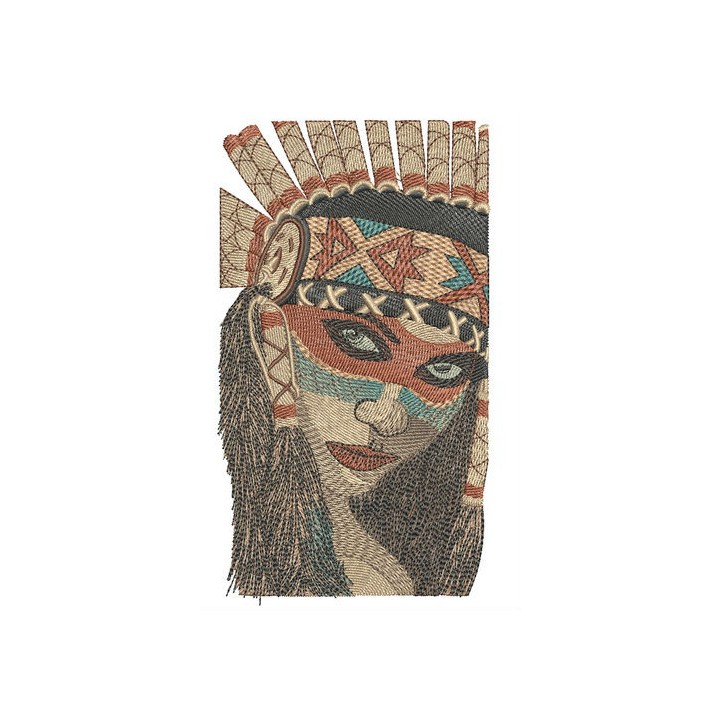 Indian beauty embroidery design - Embroidery Design