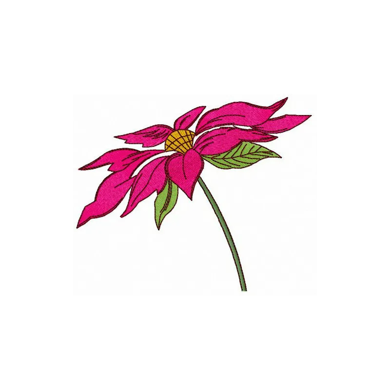Preview of the Pyrethrum embroidery design, showcasing intricate floral details in a vibrant pattern.