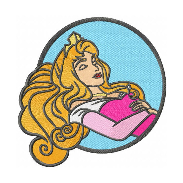 Layered Aurora embroidery design - Embroidery Design