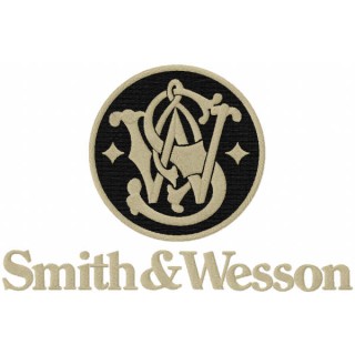 Vintage gun logo embroidery design - Embroidery Design