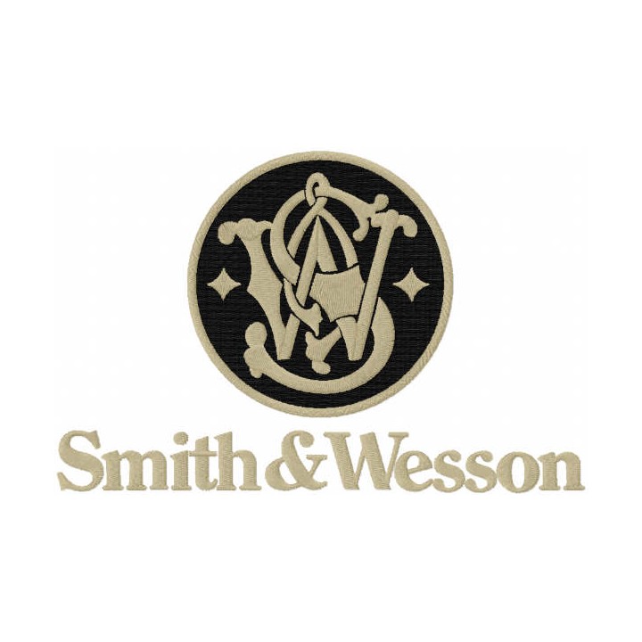 Vintage gun logo embroidery design - Embroidery Design