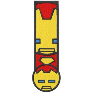 Iron man chibi bookmark embroidery design - Embroidery Design
