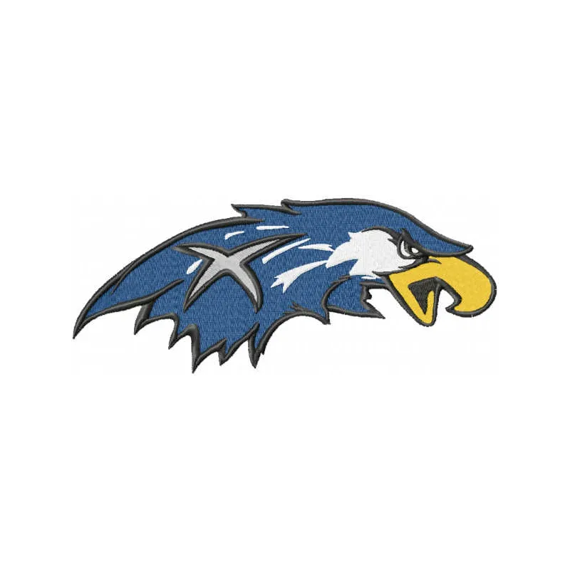 Xavier Hawks logo embroidery design featuring the collegiate sports emblem, ideal for caps and hoodies.