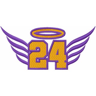 Kobe Bryant Angel Wings embroidery design - Embroidery Design