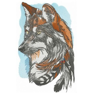 Attentive fox embroidery design - Embroidery Design