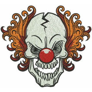 Killer Clown embroidery design - Embroidery Design