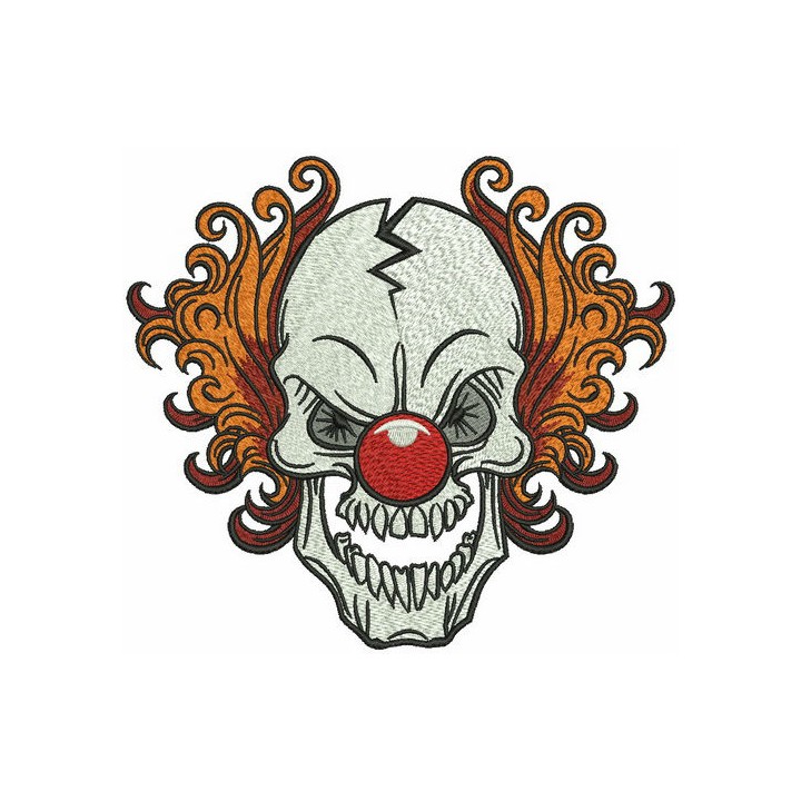 Killer Clown embroidery design - Embroidery Design