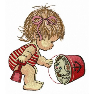 Hide and seek embroidery design - Embroidery Design